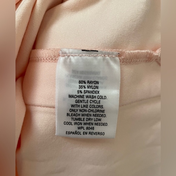 Maison Jules Ballet Blush Pink Bow fit flare pleated Jackie O Dress size Large - Picture 4 of 8